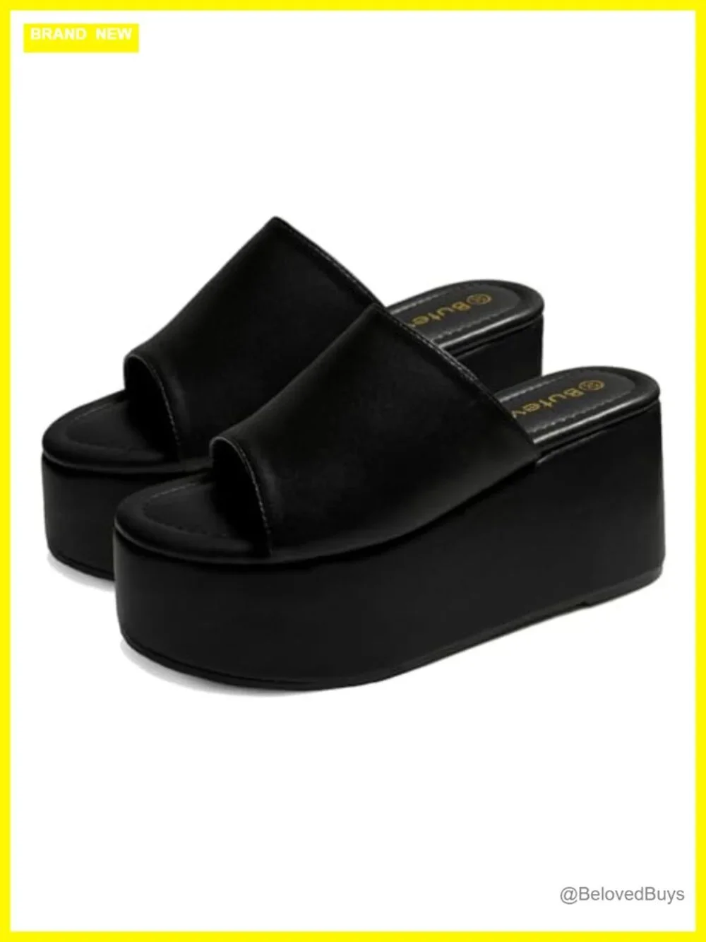 Chunky Platform Wedge Sandals Slides for Women Open Toe Slip On Flatforms